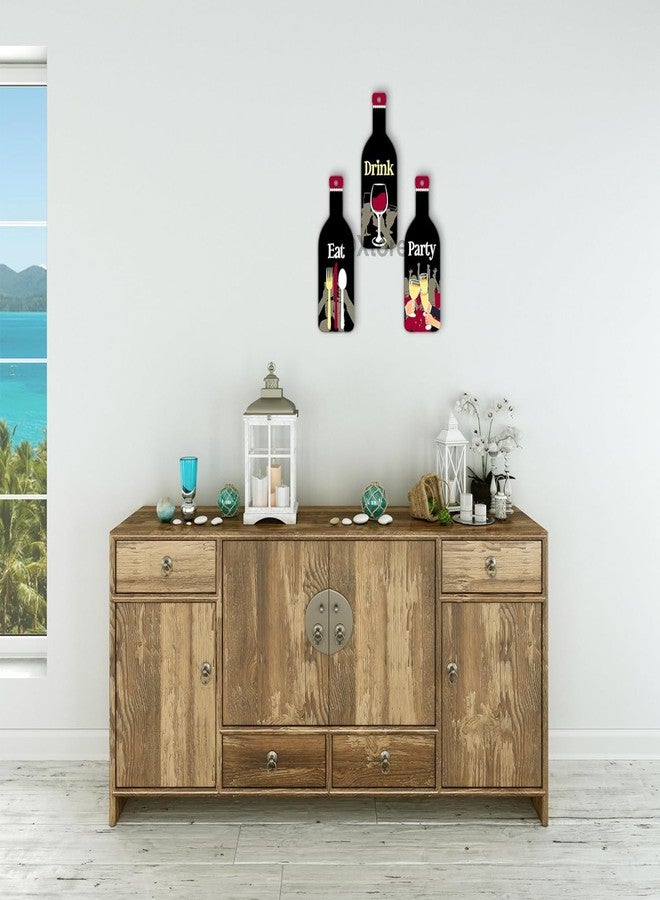 اكستور مجموعة من 3 قطع من ديكورات جدارية خشبية من خشب MDF من Xtore، مثالية لغرفة المعيشة، غرفة النوم، المكتب، المطبخ، أو حتى كقطعة ديكور مميزة لحفلات الطعام والشراب. - Image 5